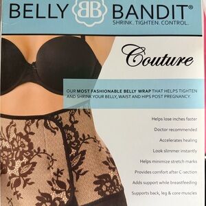Belly Bandit Couture Black Lace Belly Wrap Small